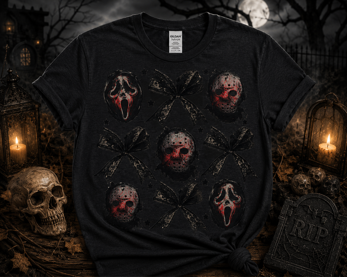 Horror Icons Coquette Halloween Graphic Tee