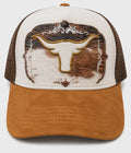 Longhorn - Custom Western Longhorn Trucker Hat | Cowhide Boutique Western Cap