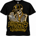 Everyday I’m Hustlin’ Skeleton Graphic Tee