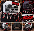 🔪🩸 Mayhem Bad Guys — Horror Movie Trucker Hat