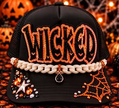 🧡🕸️ Wicked After Dark — Orange Glow-in-the-Dark Halloween Trucker Hat