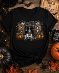 I Put the Boo in Boujee Halloween Shirt | Leopard Pumpkin Graphic Tee | Cute Spooky Fall Softstyle T-Shirt