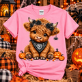 Spooky Little Highland Cow Tee