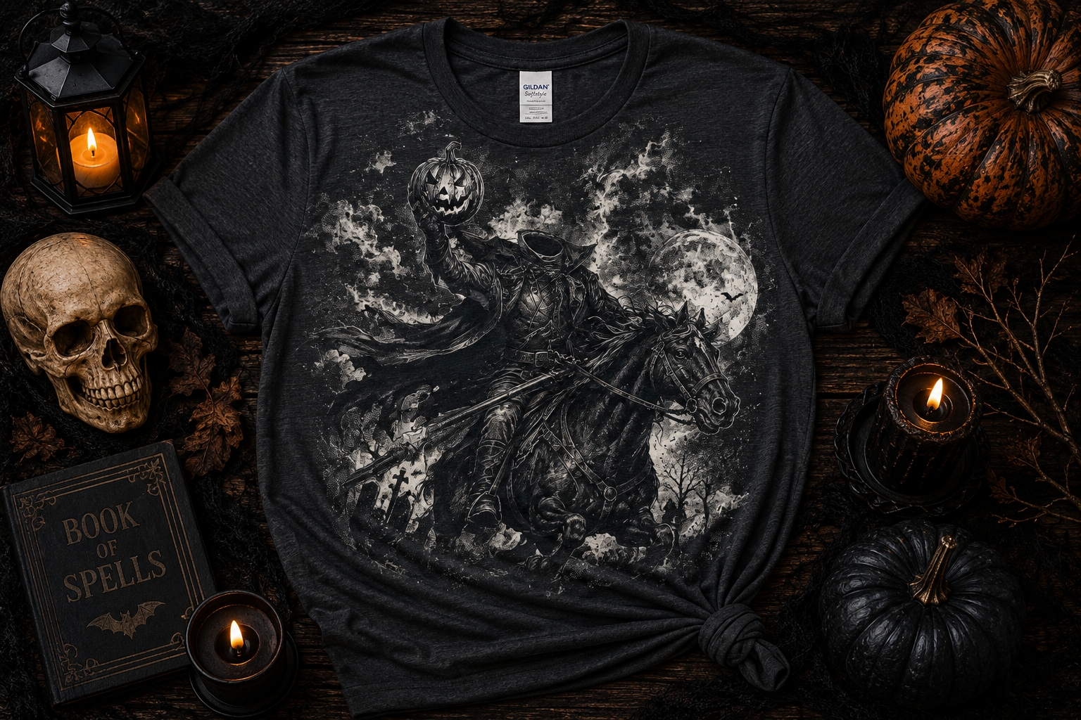 Headless Horseman Halloween Shirt | Haunted Rider Graphic Tee | Gothic Spooky Season Shirt