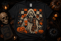 Cozy Ghost Fall Vibes Shirt | Pumpkin Coffee Ghost Tee | Spooky Season Autumn Graphic Tee