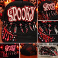 🩸👻 Spooky After Dark — Red Glow-in-the-Dark Horror Glam Trucker Hat