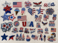 Patriotic & Americana Embroidered Iron-On Patch Collection | USA, Stars, Flags, Eagles & Independence Day Designs