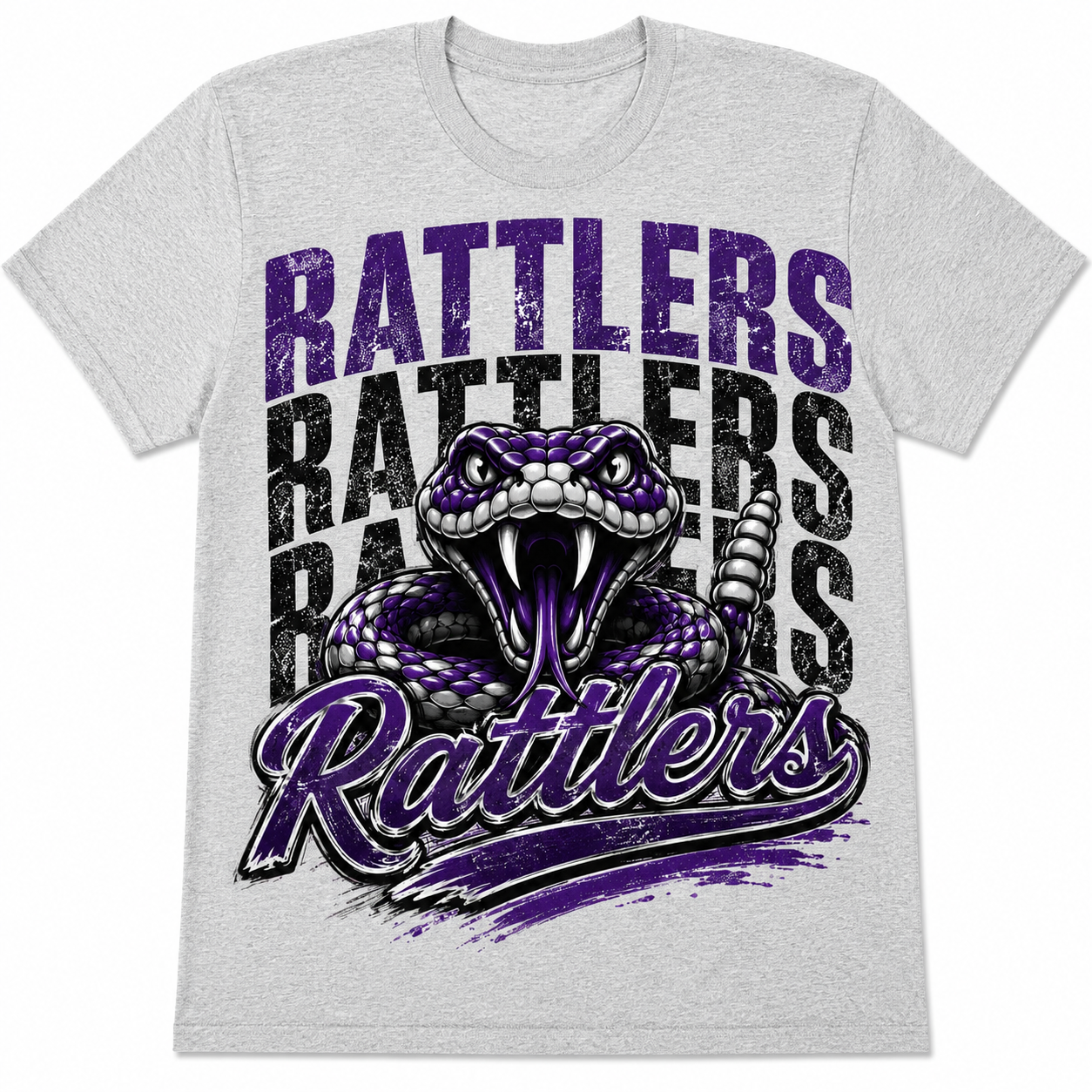 Vintage San Marcos Rattlers Spirit Shirt | Youth & Adult Softstyle Tee | Purple Game Day Shirt | San Marcos High School Fan Apparel