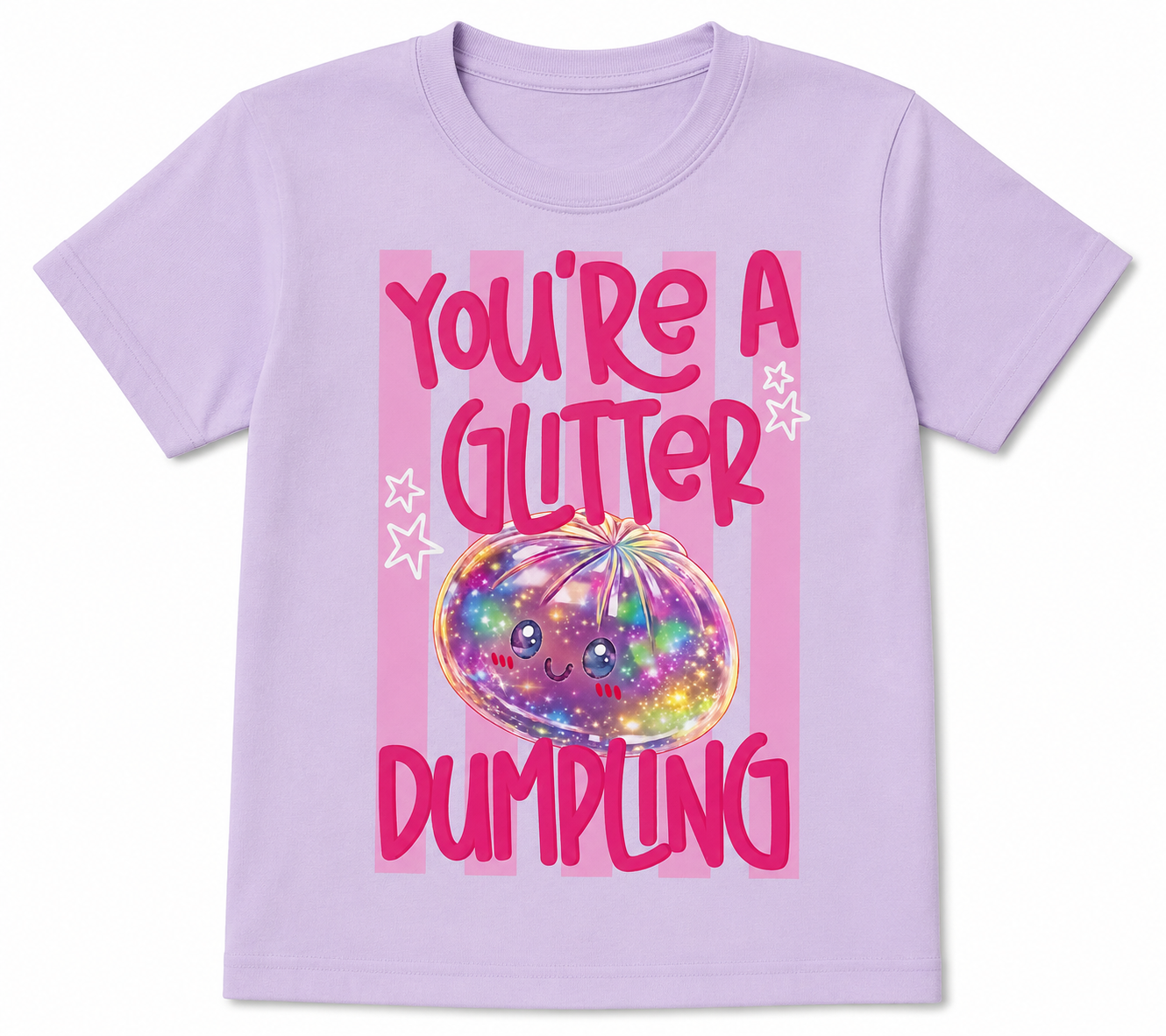 You're A Glitter Dumpling Youth Softstyle T-Shirt | Cute Kawaii Dumpling Tee | Funny Girls Graphic Shirt | Sparkle Kids Tee