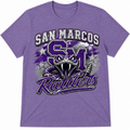 San Marcos Rattlers SM Snake Faux Glitter Graphic T-Shirt | Youth & Adult Sizes