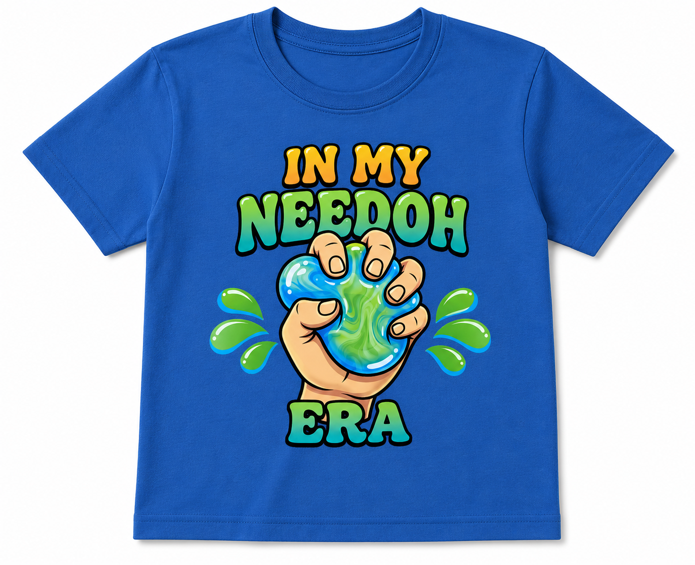 In My NeeDoh Era Youth Softstyle T-Shirt | Sensory Toy Inspired Kids Graphic Tee | Fidget Lover Shirt | Blue Youth Tee